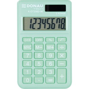 Kalkulator kieszonkowy 8 pozycyjny DONAU TECH K-DT2082-06 97x60x10mm jasny zielony 1szt. /K-DT2082-06/