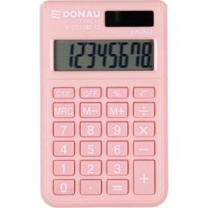 Kalkulator kieszonkowy 8 pozycyjny DONAU TECH K-DT2082-12 97x60x10mm morelowy 1szt. /K-DT2082-12/