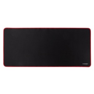 Podkładka pod mysz guma naturalna Q-CONNECT XXL 900x400mm czarna obszycie czerwone 1szt. /KF14443/