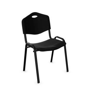 Krzesło konferencyjne ISO PLASTIC czarne K-02 /ISO-PLASTUK 4L-BL K02 GB/