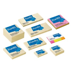 Notes samoprzylepny 75x75mm 100 kartek BANTEX żółte /400086384/