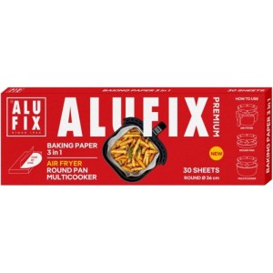 Papier do pieczenia silikonowany śr.36cm ALUFIX AIR FRYER 3w1 30 arkuszy /BS-AX-665727/