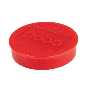 Magnesy 38mm NOBO siła magnesu 2,5kg czerwone 10szt. /1915313/