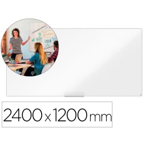 Tablica magnetyczna suchościeralna porcelanowa NOBO IMPRESSION PRO 120x240cm z półką 1szt. /1915400/
