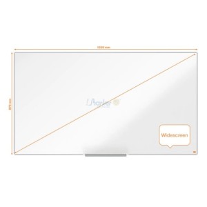 Tablica magnetyczna suchościeralna porcelanowa panoramiczna NOBO IMPRESSION PRO 70'' 87x155cm z półką 1szt. /1915251/