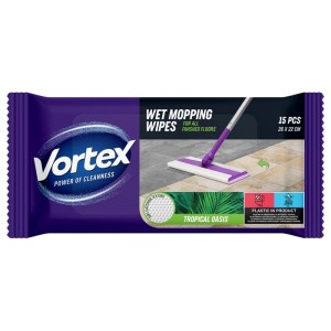 Chusteczki nawilżane VORTEX do podłogi tropikalne 15szt. /BS-VR-663525/