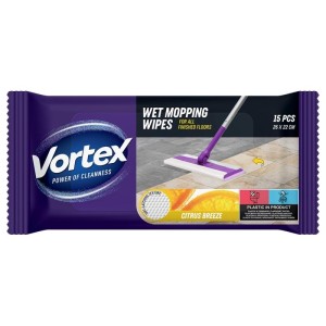 Chusteczki nawilżane VORTEX do podłogi cytrusowe 15szt. /BS-VR-663549/