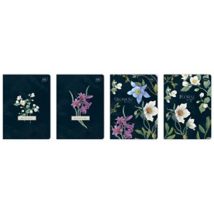 Zeszyt A5/60 kratka 70g brak adresówki okładka hybrydowa INTERDRUK HYBRID FIORI mix wzorów 1szt. /ZE60#HF/