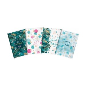 Zeszyt A5/60 linia z marginesem 90g posiada adresówkę okładka laminowana OXFORD  ME mix wzorów i kolorów 1szt. /400162058/