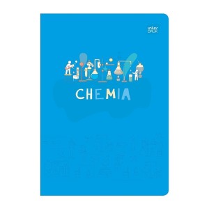 Zeszyt tematyczny A5/60 kratka brak adresówki chemia okładka hybrydowa INTERDRUK /ZE60#CHEFSC/