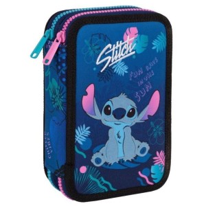 Piórnik podwójny z wyposażeniem PATIO DISNEY BLUE JUMPER 2 STITCH /F066780/
