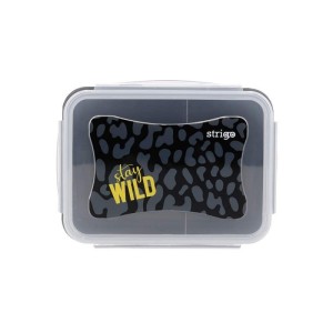 Śniadaniówka STRIGO STAY WILD czarna 1szt. /SSC267/