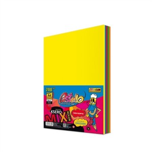 Papier ksero kolor A4/80 PASTELLO mix neonowy 5 kolorów PO 100 arkuszy 500szt.