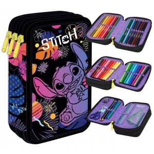 Piórnik potrójny z wyposażeniem PATIO DISNEY BLACK JUMPER 3 STITCH /F067886/