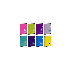 Zeszyt A5/32 linia 90g posiada adresówkę okładka lakierowana INTERDRUK BEBE KIDS TROPIC mix wzorów 1szt. /ZE32=BBT/