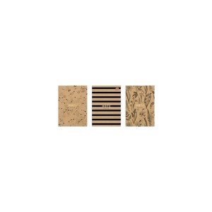 Zeszyt A4/60 kratka 70g brak adresówki okładka HOT STAMPING INTERDRUK KRAFT mix wzorów 1szt. /ZEA460#KRAFT/