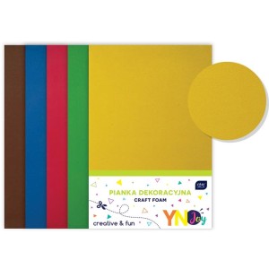 Arkusze piankowe A4 INTERDRUK BASIC kolory intensywne 5szt. /IPIANC020/