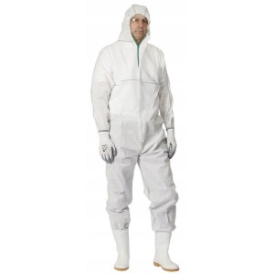 Kombinezon ochronny CHEMSAFE z kapturem rozmiar M biały 1szt.