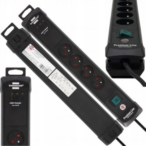 LISTWA ZASILAJĄCA "PREMIUM-LINE" 4 GN 3M CZARNA 2XUSB-C PD 65W USB-A 18W  /002302710000/