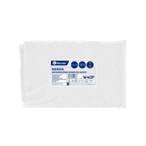 Worki na śmieci 120L LDPE 26µm 70x110cm MERIDA bezbarwne paczka 50szt. /W40P/