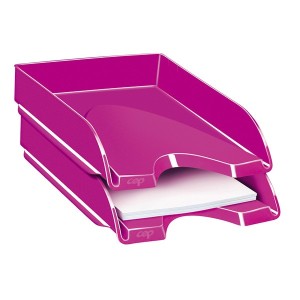 Szufladka na biurko CEPPro Gloss, polistyren, różowa