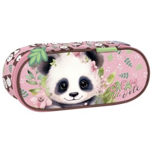 Piórnik saszetka usztywniona z wewnętrzną klapką DERFORM A panda 10 1szt. /P1APA10/