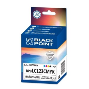 Tusz BROTHER LC123 cmyk MULTIPAK BLACK POINT /BPBLC123CMYK/