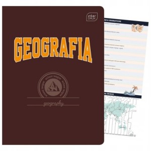 Zeszyt tematyczny A5/60 kratka brak adresówki geografia okładka hybrydowa INTERDRUK /ZE60#GEOFSC/