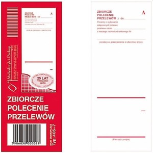 Druk zbiorcze polecenie przelewu 1080 TYPOGRAF