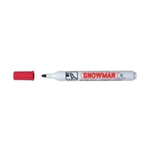 Marker permanentny SNOWMAN okrągły czerwony 1szt.