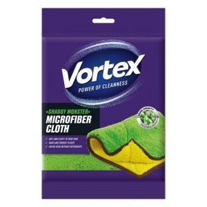 Ściereczka z mikrofibry 30x20cm VORTEX SHAGGY MONSTER zielono-żółta 1szt. /BS-VR-642933/