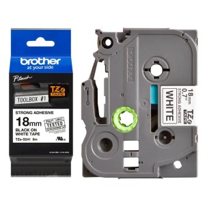 Taśma Brother TZe-241 18mm czarny na białym