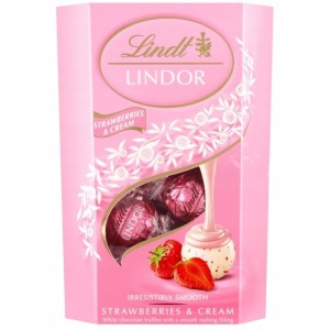 Czekoladki/praliny/bombonierka LINDT 200g LINDOR STRAWBERRIESCREAM