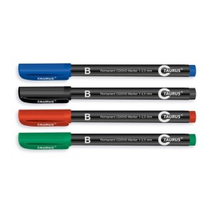 Marker foliopis/do CD 1,0mm-2,5mm B ścięty TAURUS TCD-04 czarny 1szt. /TT00342/