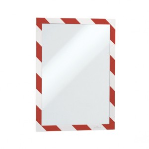 Ramka magnetyczna samoprzylepna DURAFRAME SECURITY A4  dwukolorowa czerwono-biała 2 szt. /4944132/