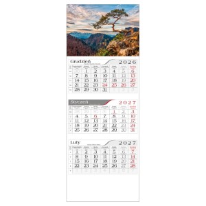 Kalendarz trójdzielny 295x800mm CRUX 2027 SOKOLICA GM-707-T11-BIAŁY /GM-707-T11-BIAŁY/