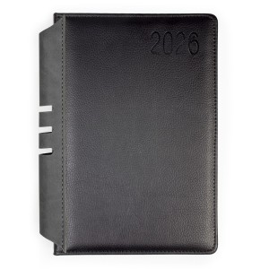 Terminarz A5 dzienny z registrami OPUS 2027 O,DIARY Jowisz czarno-czarny /809455/