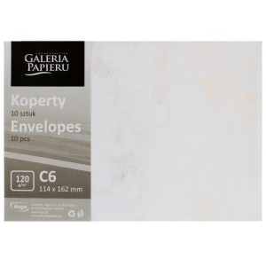 Koperta ozdobna C6 114x162mm HK 120g marmur złoty 10szt. /280293/