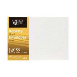 Koperta ozdobna C6 114x162mm HK 120g MILLENIUM diamentowa biel 10szt. /280216/