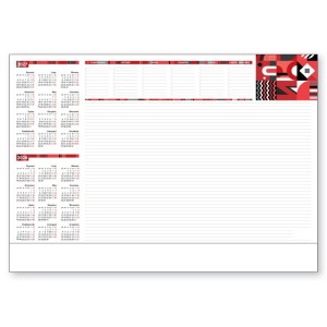 Biuwar papierowy z listwą 48x34cm b3 tygodniowy 26 kartek kalendarz dwuletni (2027,2028) CRUX z kolorowym nadrukiem listwa biała 1szt. /KB-753-B3_PCV-5.BIAŁA/