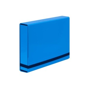 Teczka skrzydłowa z gumką 5cm BOX CARIBIC VAUPE jasna niebieska /341/19/