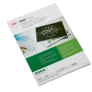 Folia do laminowania A3 303x426mm 125mic GBC MATT matowa 50szt. /3747521/