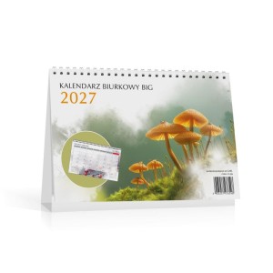 Kalendarz biurkowy stojący poziomy 28,5x19,0cm miesięczny ze spiralką KALPOL 2027 big 1szt.