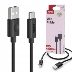 Kabel USB ze złączem USB-C USB-A HAMA 1,2m czarny 1szt. /000864470000/