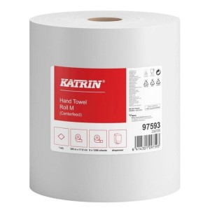 Ręcznik papierowy w roli biały celuloza 1-warstwowy 300m KATRIN CENTERFEED M1 centralne dozowanie 1szt. /97593//232720/