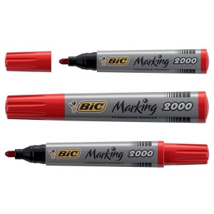 Marker permanentny BIC 2000 okrągły czerwony /8209133/