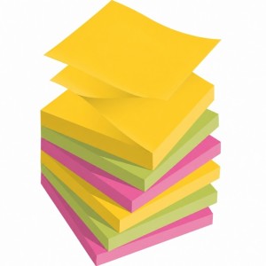 Notes samoprzylepny z-notes/harmonijkowy/ZZ/ZIG-ZAG 76x76mm 6x90 kartek 3M POST-IT SUPER STICKY PALETA CARNIVAL/3M-51141999555/