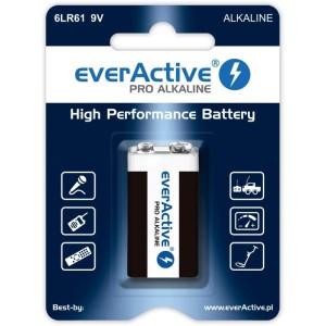 Bateria alkaliczna 9V 6LR61 EVERACTIVE 1szt. /EV6LR61-PRO/