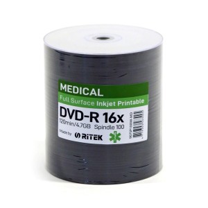 DVD-R PRINTABLE 4,7GB 16x TRAXDATA RITEK MEDICAL spindel 100szt. /TRDMS100/