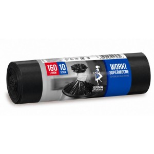 Worki na śmieci 160l LDPE czarne 10 sztuk